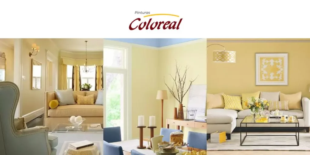 Pintura color amarillo para interiores