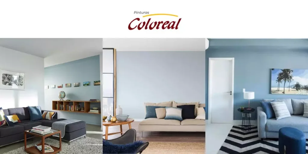 Pintura color azul para interiores