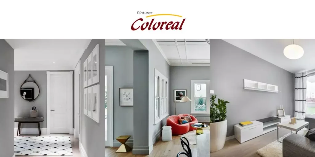 Pintura color gris claro para interiores