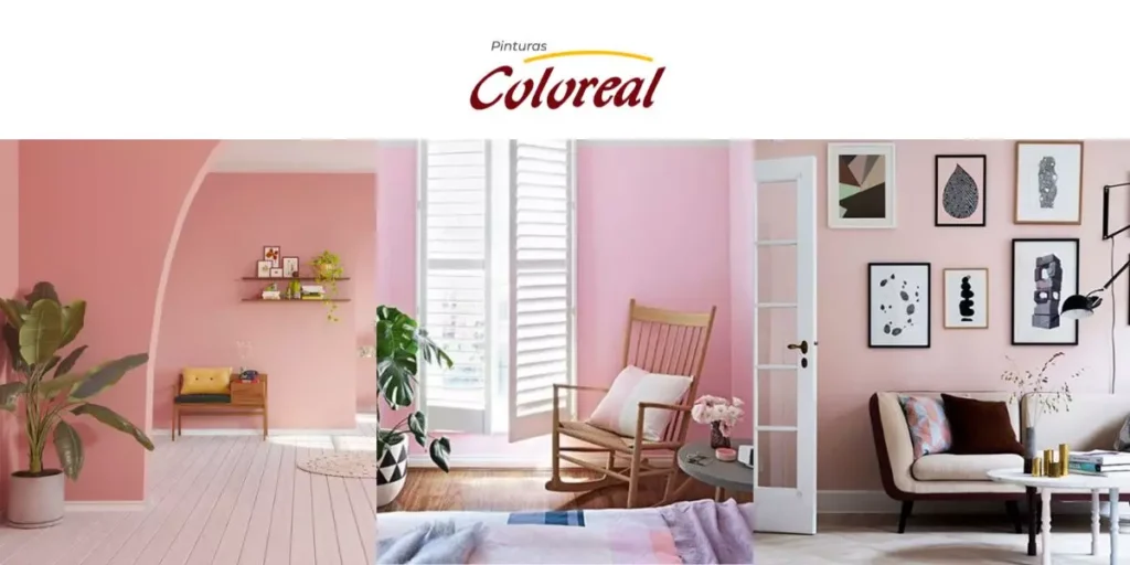 Pintura color rosado para interiores